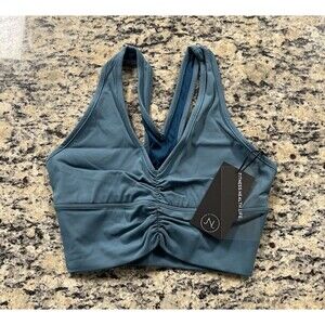 NEW Joie In Life Women's Size S Sports Bra, Medium Support Blue NWT